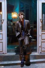 Korean actor and singer Kim Jae-joong wearing a Vivienne Westwood men's suit for the Cosmopolitan Korea November issue